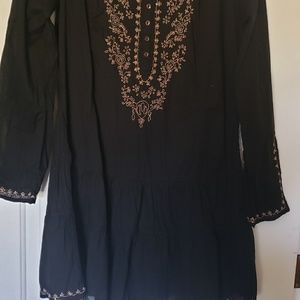 Lucky brand Embroidered shear cover up size s